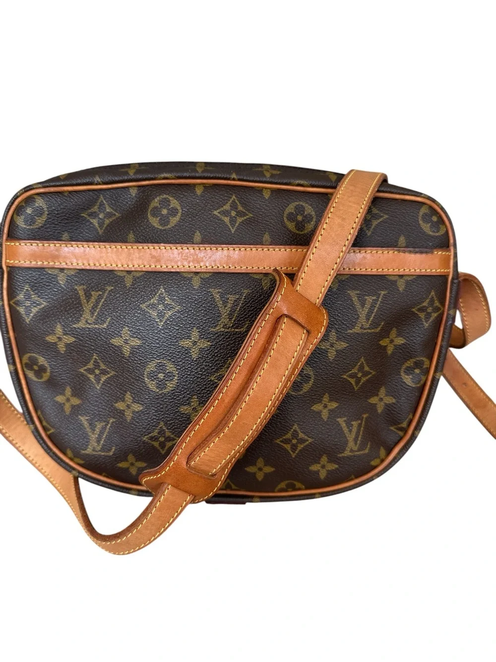Louis Vuitton Monogram Canvas Crossbody with Tan Leather Trim